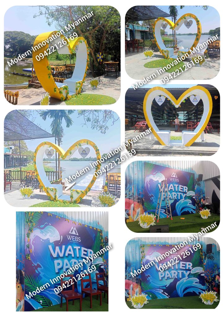 Water Party Decoration, Thingyan Decoration, Thingayn Tent Rental