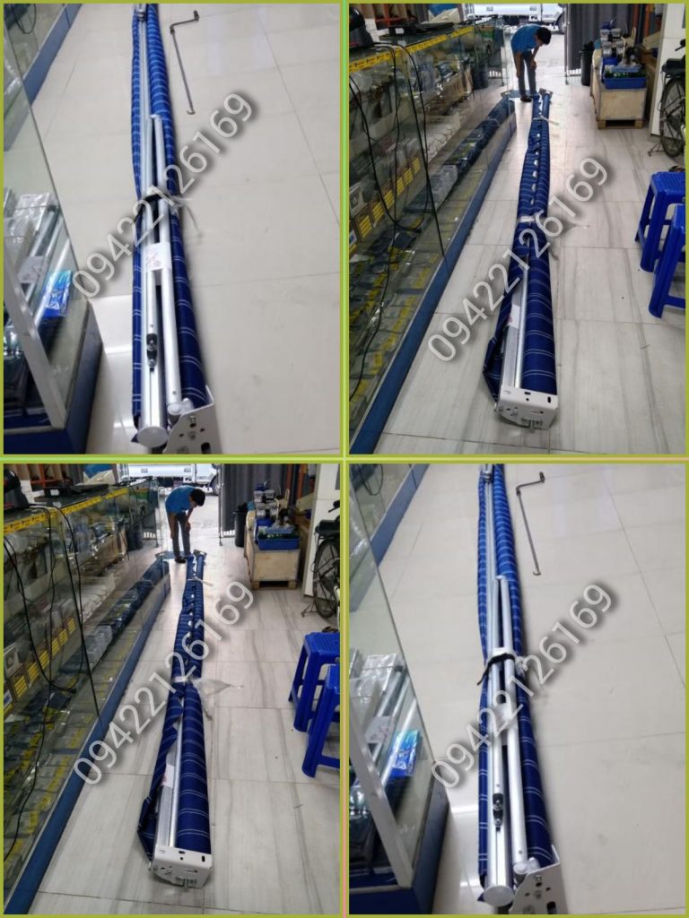 Retractable Roller Sunshade နေကာ လိပ်သိမ်းဆန်းရှိတ် 20ft x 5ft တပ်ဆင်ပေးလိုက်တာလေးပါ။
