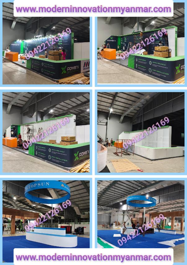 Booth Set Up at Yangon Convention Center, Booth Decoration, Event Decoration, Stage, Backdrop, Photo Booth, Event Services