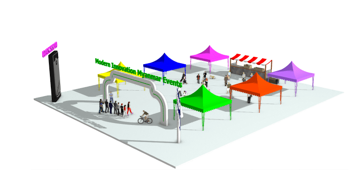 Exhibition Booth Designs, Booth Construction, Stage, Backdrop, Platform, Carpet, Flooring & Event Decorations