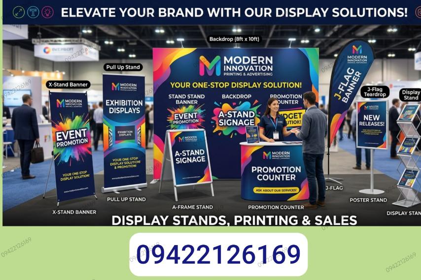 Dipslay Your Brands & Products at Trade Show, Events, Exhibitions and Storefronts